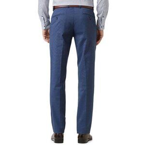 PSYCHO BUNNY Navy blue Mens Slim Fit Fancy Wool Suit Pant SEE MEASUREMENTS